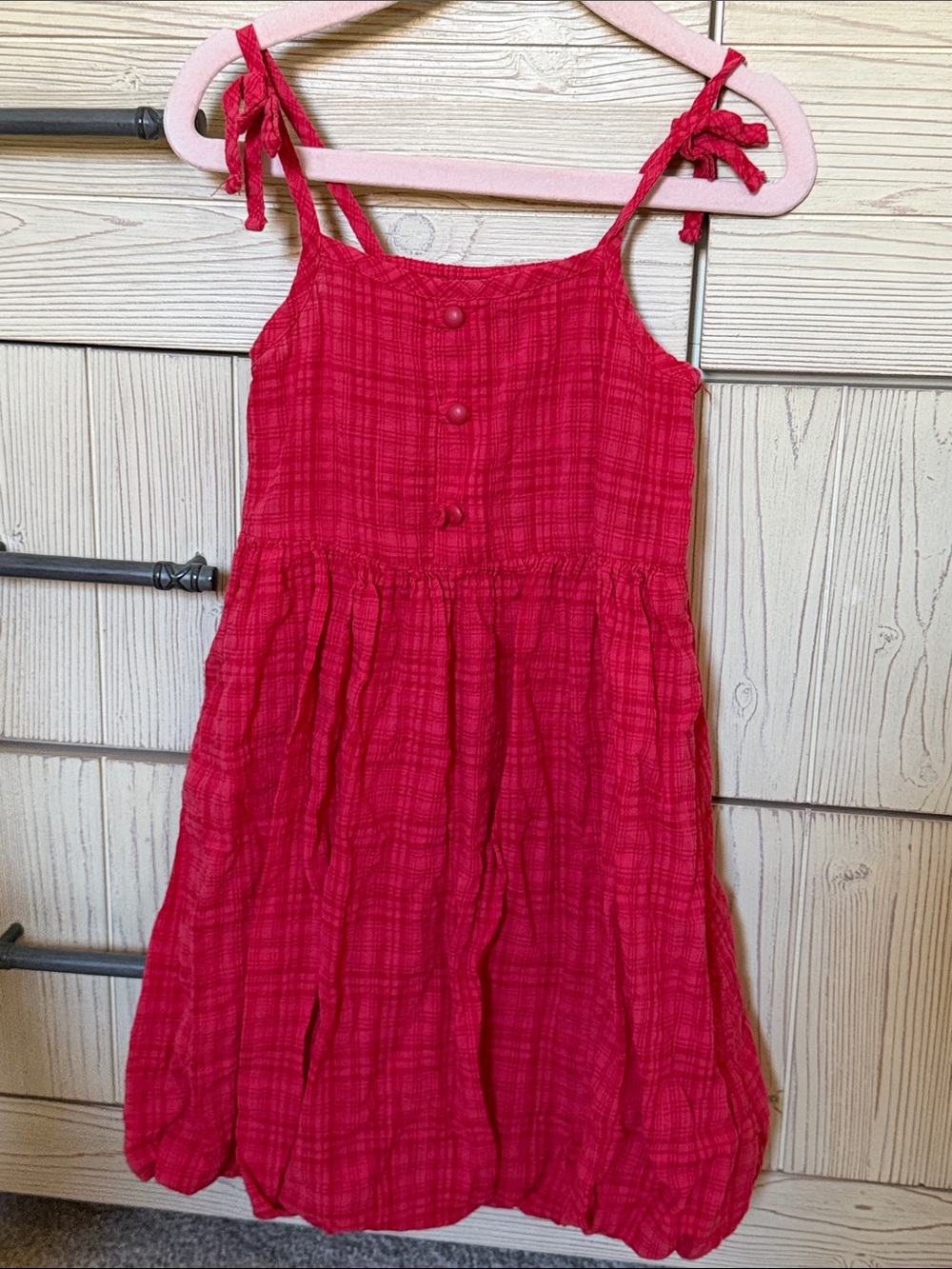 Old Navy Hot Pink Tie-Shoulder Sundress